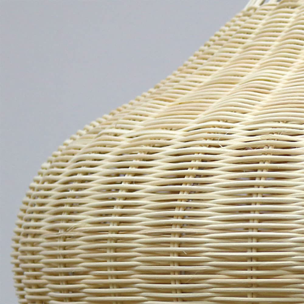 CHENKUI Lámpara De Araña Moderna con Pantalla De Estilo Curvo 1 Luz, Lámpara Colgante De Techo De Ratán Tejido Accesorios De Iluminación De Decoración Tejida De Nido De Pájaro De Mimbre