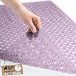 GORILLA GRIP Patented Bath Mat for Bathtub and Shower, 89x41cm, Machine Washable Mats with Drain Holes and Suction Cups to Keep Tub Floor Clean, Soft on Feet, Quick Dry, Bathroom Accessories Beige