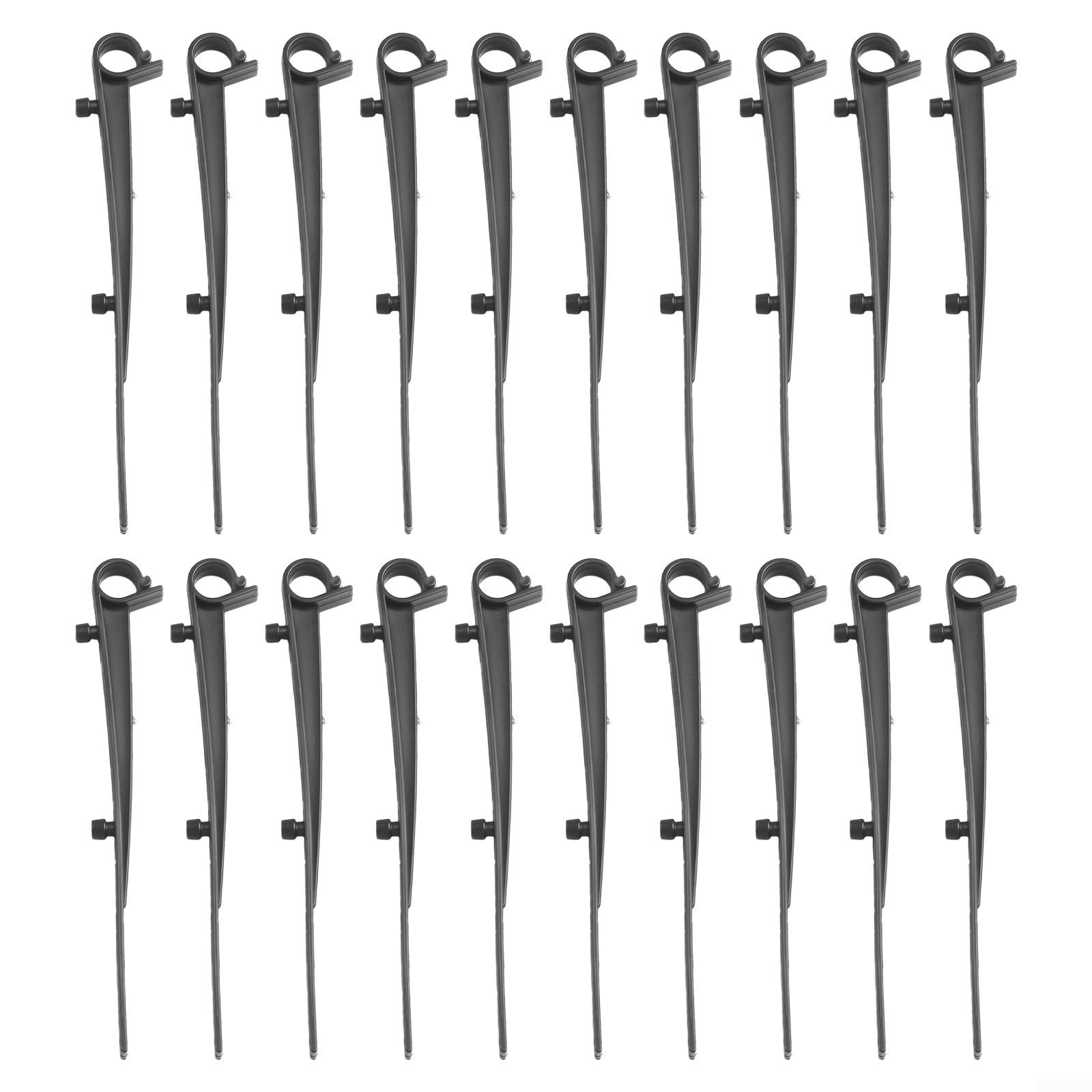 Drhomeam 20 Black Plastic Gutter Brush Clips Universal Gutter Guard Clips Keep Your Gutters Clean Fixing Clips 150mm Long