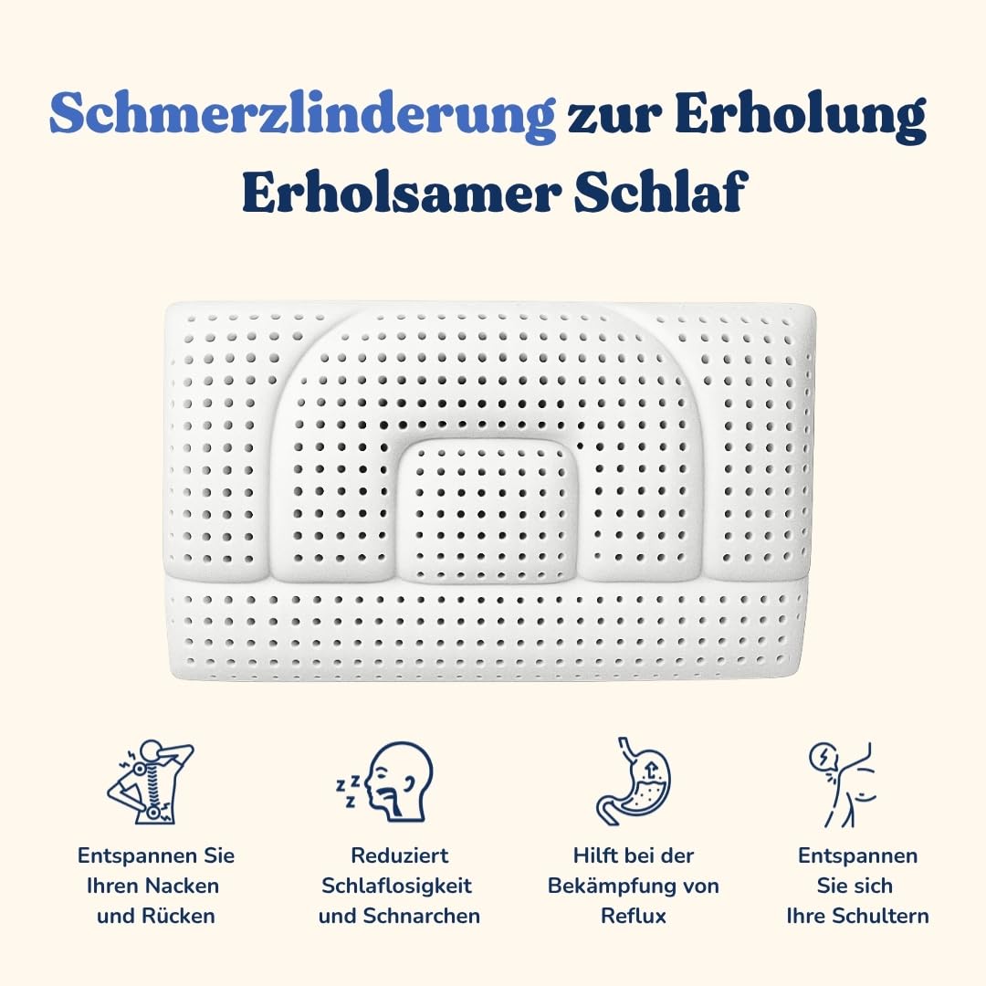 Orthopädisches Nackenstützkissen aus Memory-Schaum, verstellbar (4 Höhen 6/8/12/14 cm) – lindert Schmerzen, Anti-Schnarchen, atmungsaktiv, waschbarer Bezug
