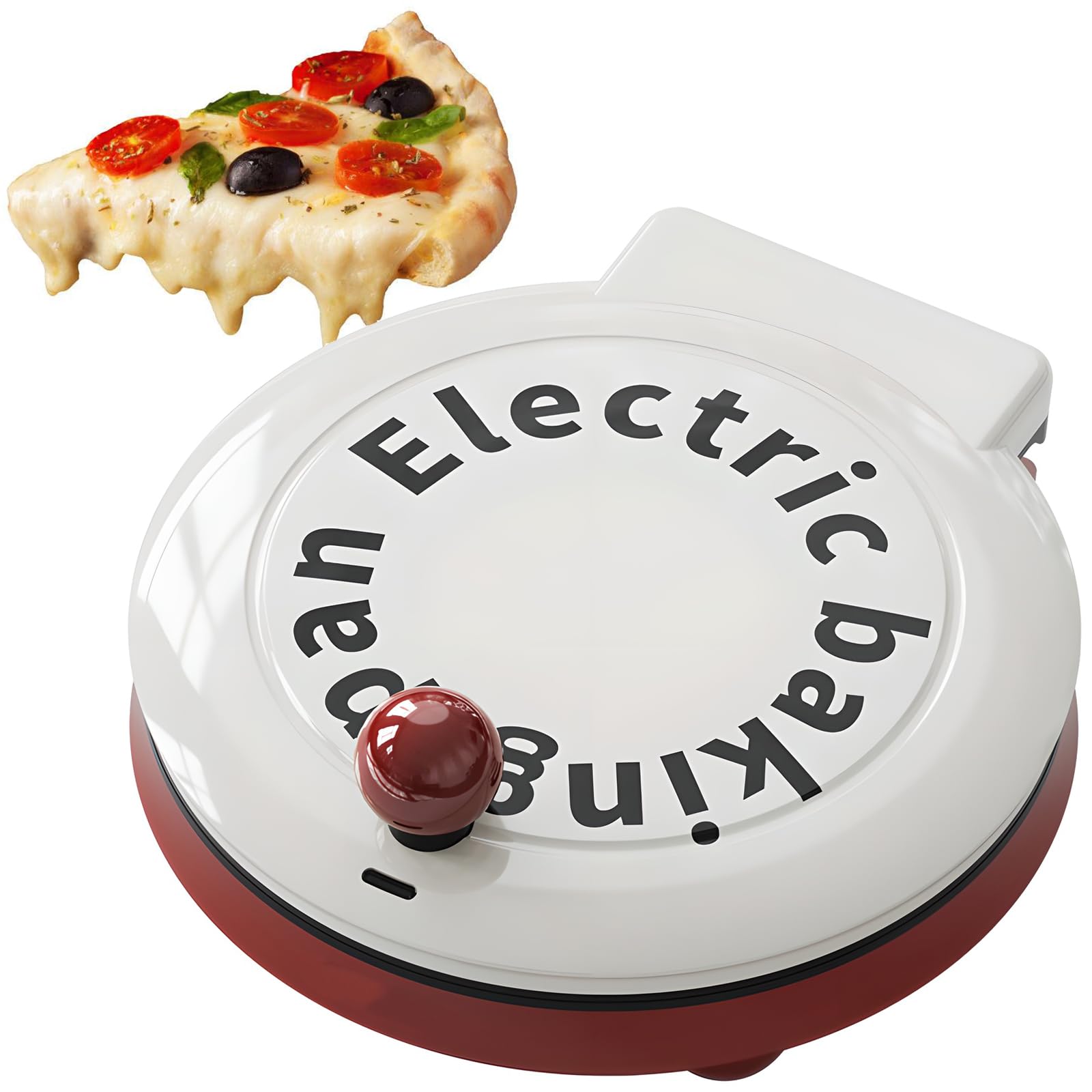Pizza Électrique 1000W avec chauffage double face et revêtement antiadhésif