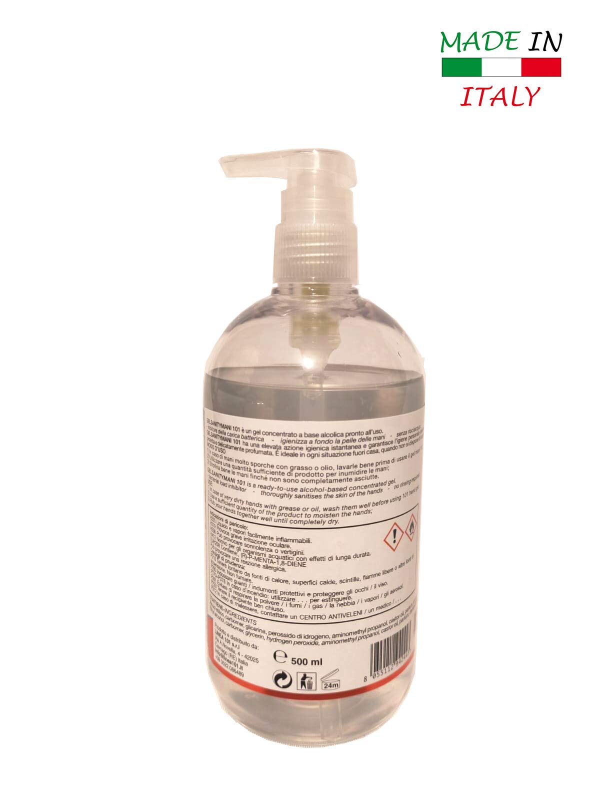 Sanity 101 Gel Tascabile Igienizzante Mani 70% Alcool 500 Ml