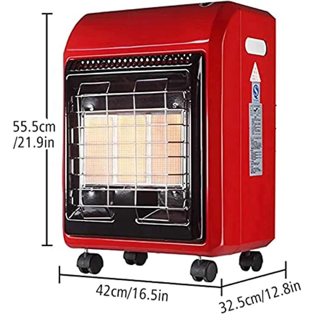 Przenośny grzejnik gazowy, wolnostojący grzejnik butanowy 4200 W z 3 ustawieniami ciepła, konstrukcja ceramiczna, nadaje się do ogrzewania wewnątrz i na zewnątrz, pokrywa powierzchnię 20-70㎡