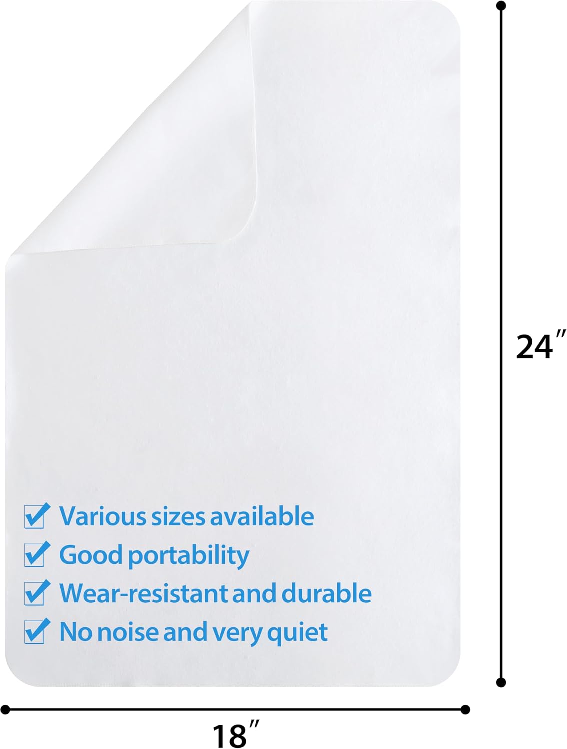 Zaizaihome Washable Bed Pads for Incontinence 18" x 24"(Pack of 1) , Washable & Absorbent Bed Pads Washable Waterproof Reversible and Can Be Cut Incontinence Pads for Bed, Couch, Sofa, Floor