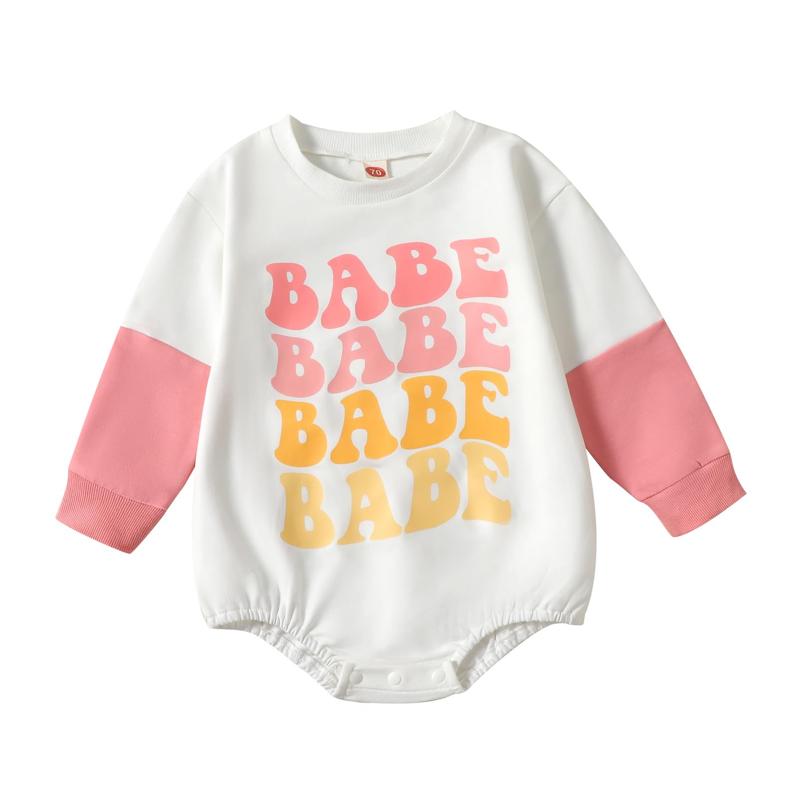 JLKGICF Baby Boy Girl Sweatshirts Clothes Pocket Crew Neck Long Sleeve Newborn Infant Bubble Rompers Fall Winter Onesie (PinkQ4, 0-3 Months)