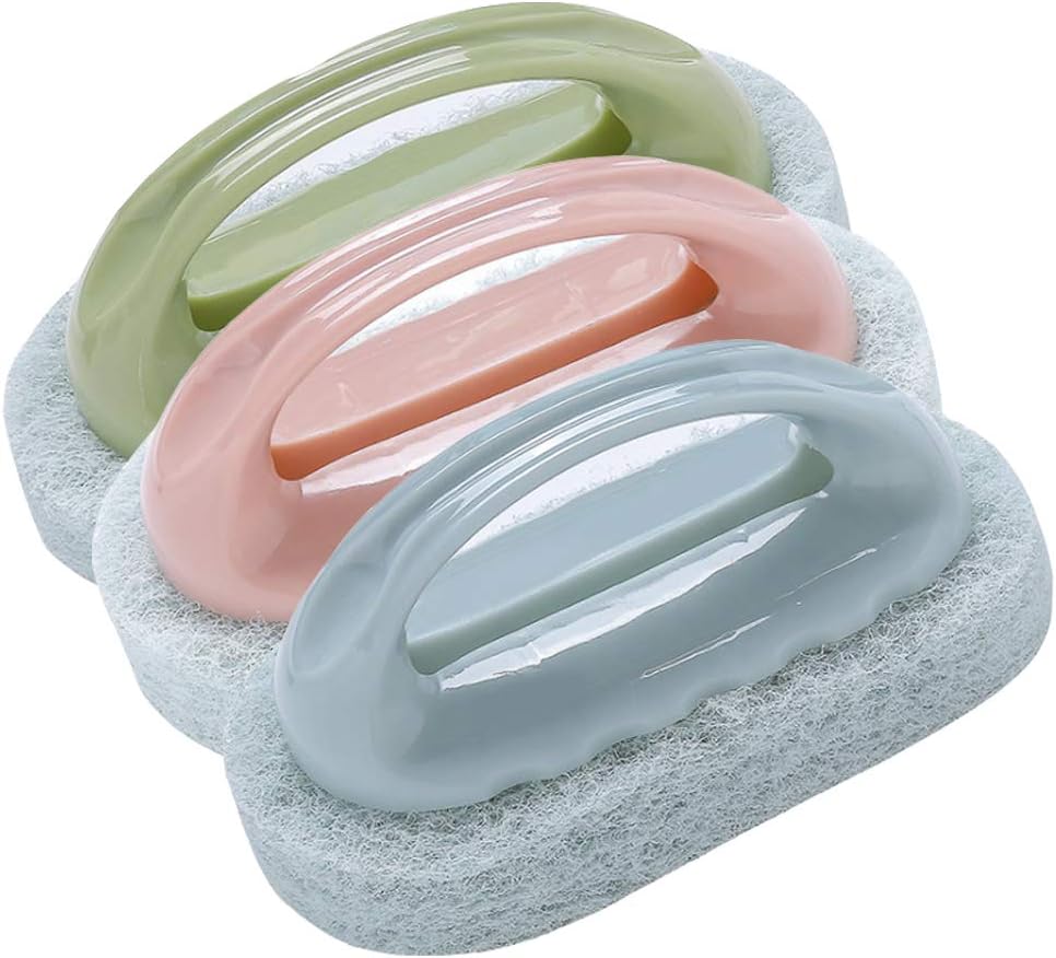 yyuezhi 3 Bath Brush Bathtub Cleaning Sponge Brush Tile Brush Kitchen