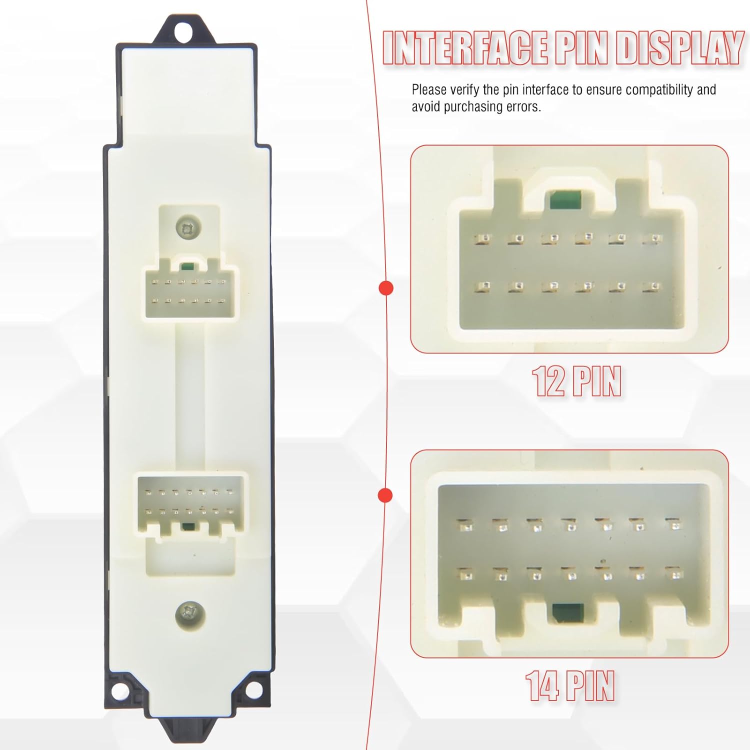 BBM2-66-350B Master Power Window Switch Driver Side Compatible with Mazda 3 2010 2011 2012 2013 2.0L 2.3L 2.5L L4