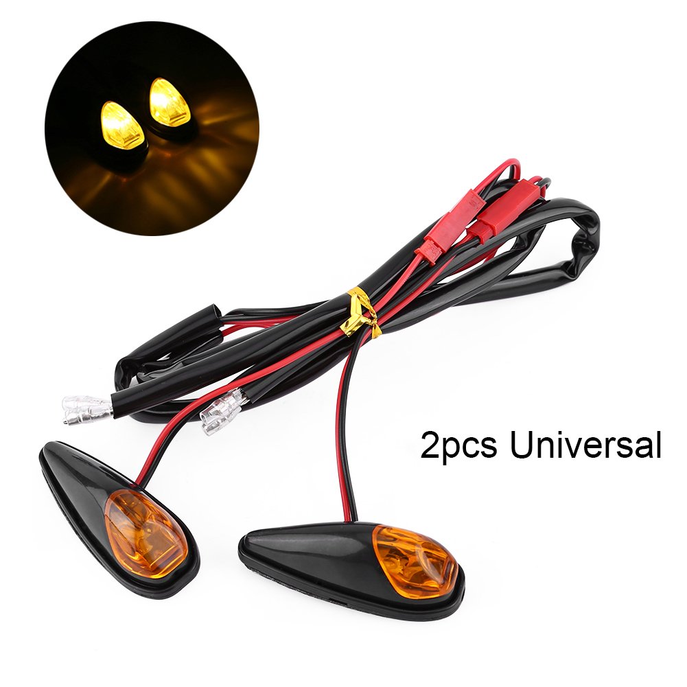 Yctze Luce di segnalazione per auto, 2 indicatori di direzione integrati per moto a LED