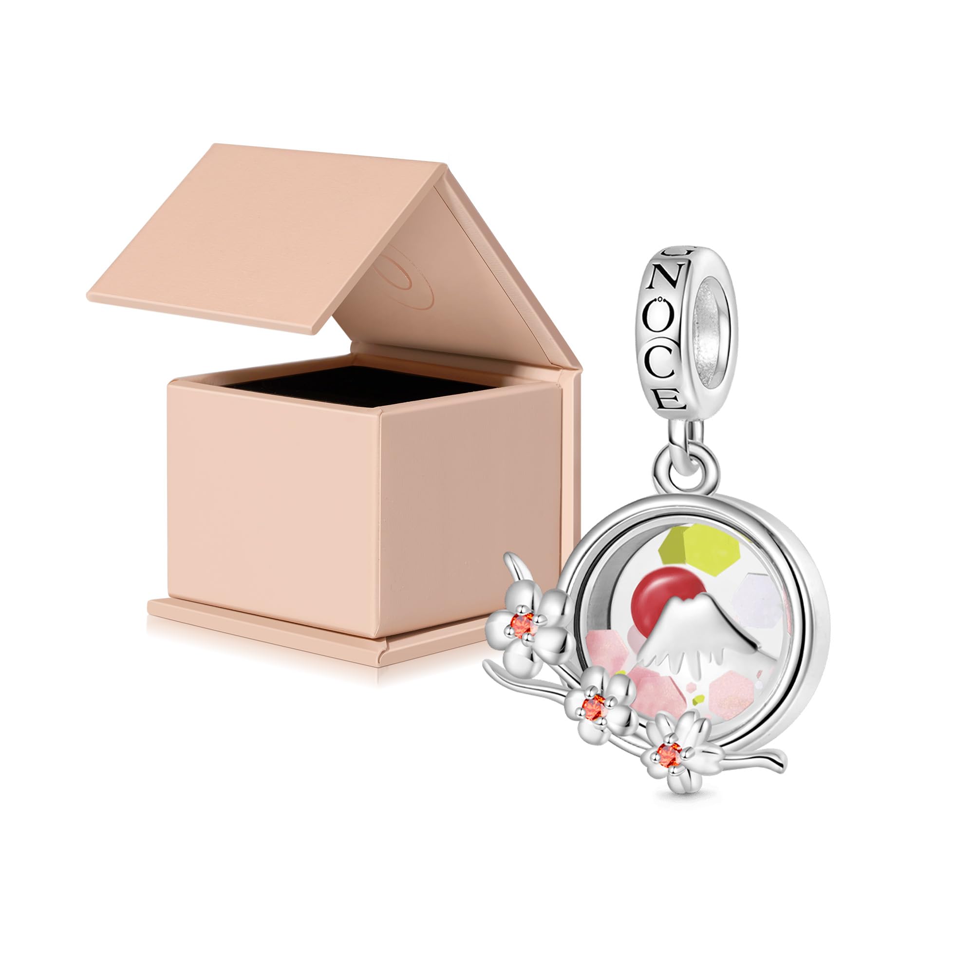 GNOCE Japanese Charm Bead Silver Blend Pendant Dangle Charms fit Bracelet Jewelry Gift for Women