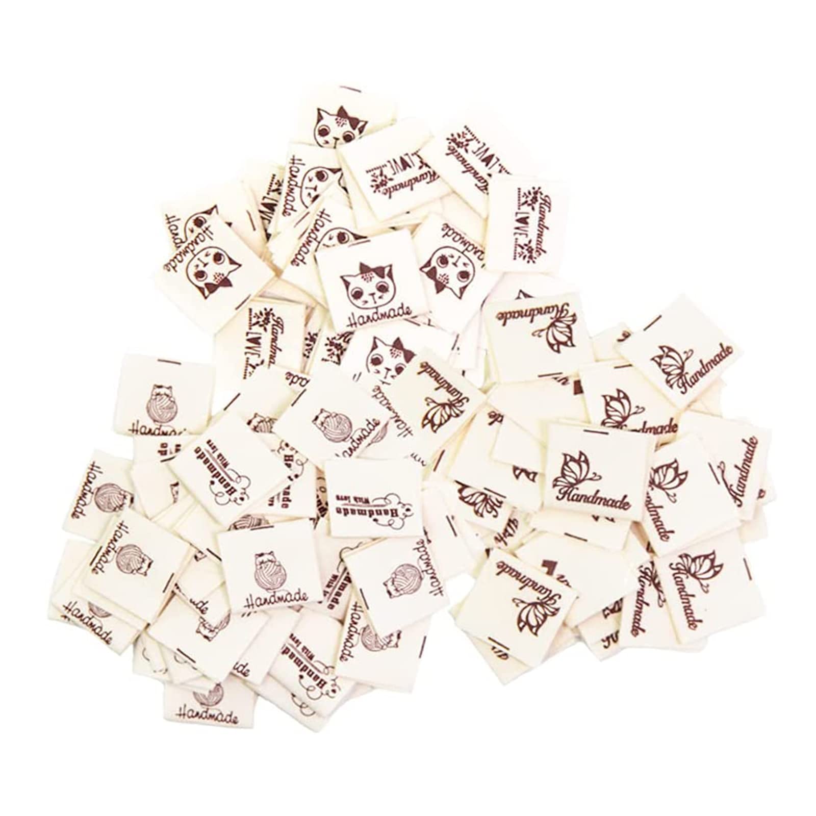 Etiquetas Handmade Ropa 300 Piezas Etiquetas Textiles de Costura Etiquetas para Ropa Personalizadas Hecho a Mano para Costura Ropa Tejido Manualidad Artesanía DIY
