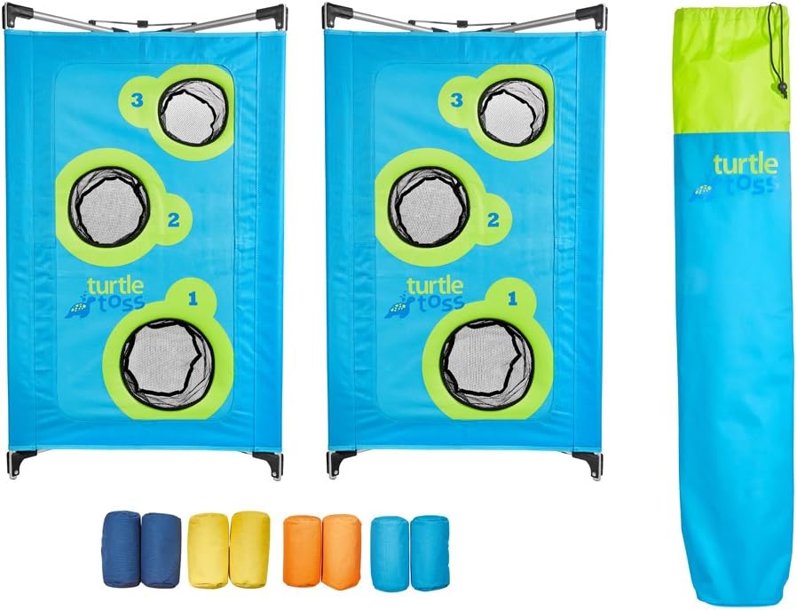 SeaTurtle Sports Turtle Toss Cornhole Bean Bag Toss Game - 2 Board Set