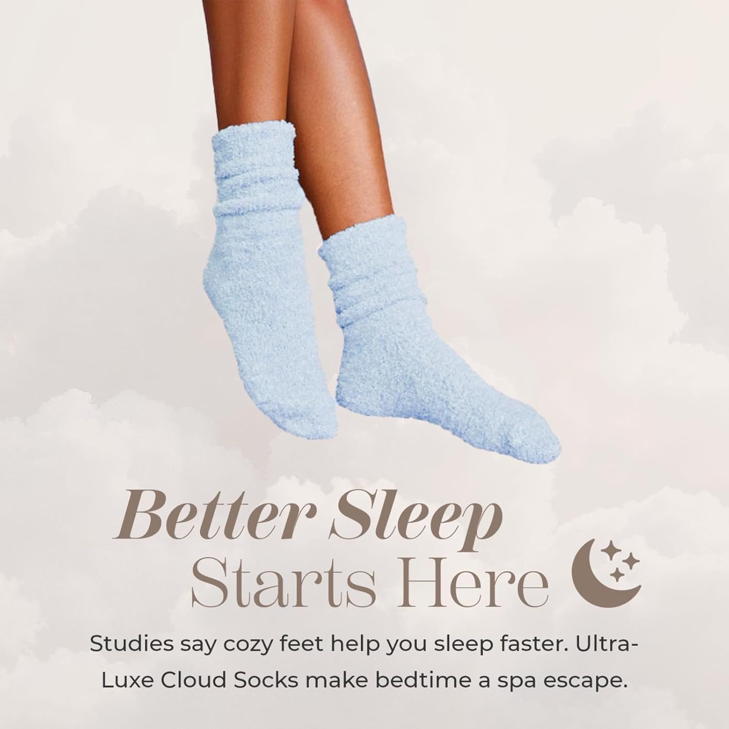 Fuzzy Socks for Women & Men - Cozy Cloud Socks for Sleeping, Gifts, Spa, Travel, Stress Relief, Lounge Wear