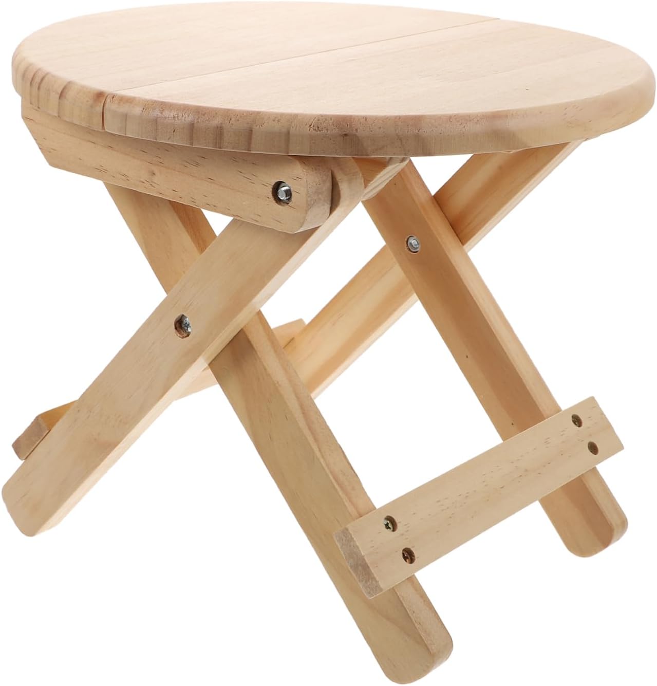 Alipis 1pc Small Folding Step Stool Round Collapsable Stool Solid Easy to Use