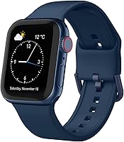 Vista 35 de Correa deportiva para Apple Watch, 49, 46, 45, 44, 42, 41, 40 y 38 mm, correa de silicona suave, cierre clásico, reemplazo para iWatch Series 11