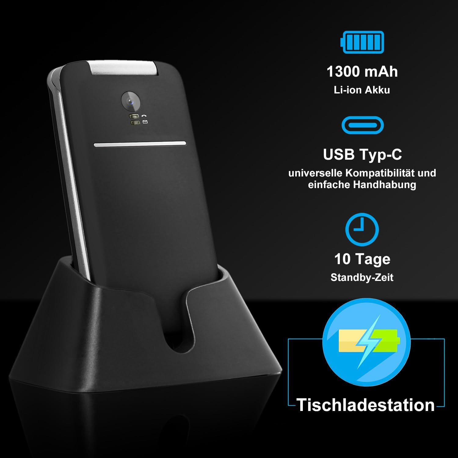 artfone G3 charging in its dock