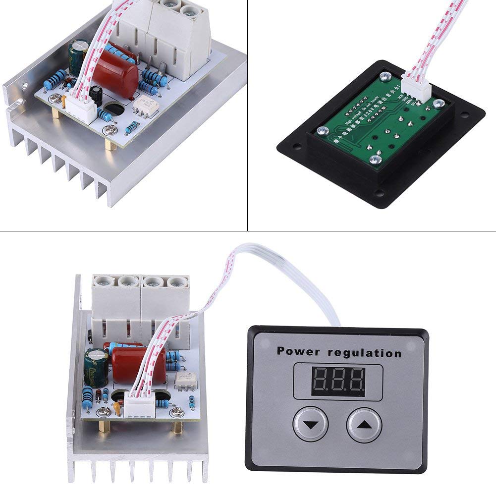 Regolatore Tensione SCR 10000W AC 220V 80A Digitale per Controllo Motori e Dimmer Alta Potenza