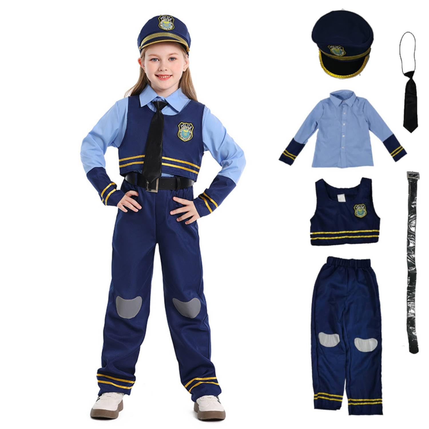 Yulefly Officer Costume Rabbit Policeman Cosplay Costume Judy Policewoman Carnival Halloween L โ image 1