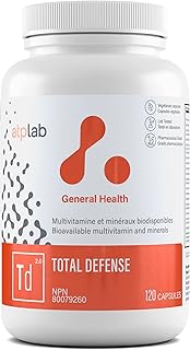 ATP LAB - Total Defense 120 Capsules - Vegan Multivitamin and Mineral Supplements - Daily Multivitamin Adult Men & Women - Multi Vitamins Supplements