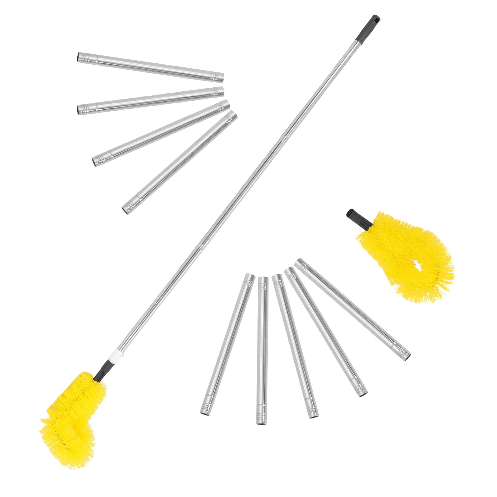 Levemolo Set Spazzola per Canna Fumaria 13ft Aste Smontabili 32cm, Accessori per Pulizia Condotti Aria e Spazzacamino per Stufa a Legna, Strumento Multifunzionale per Pulizia Domestica
