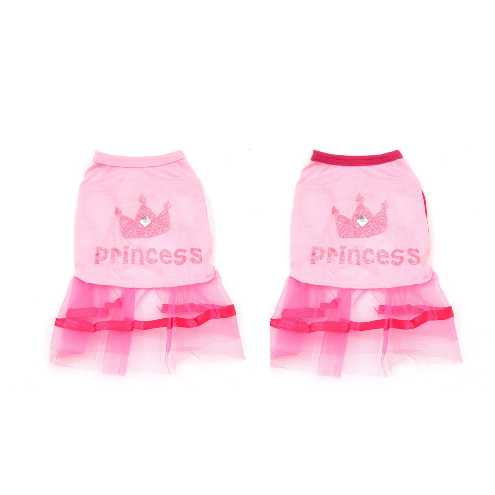2 Pack Dog Clothes for Small Dogs Girls Cute Princess Puppy Dresses Tutu Pet Dress Outfit Female Dog Dresses Chihuahua Yorkie (XX-Small) (Color 3, XX-Small)