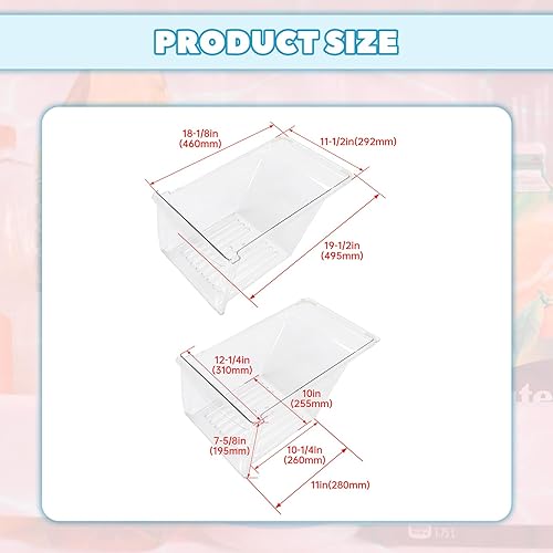 Miniatura 3 de Kojem 240343803 AP2115895 240343801 - Papelera de repuesto compatible con Frigidaire Kenmore Refrigerador Reemplazo para 240343805 Plástico