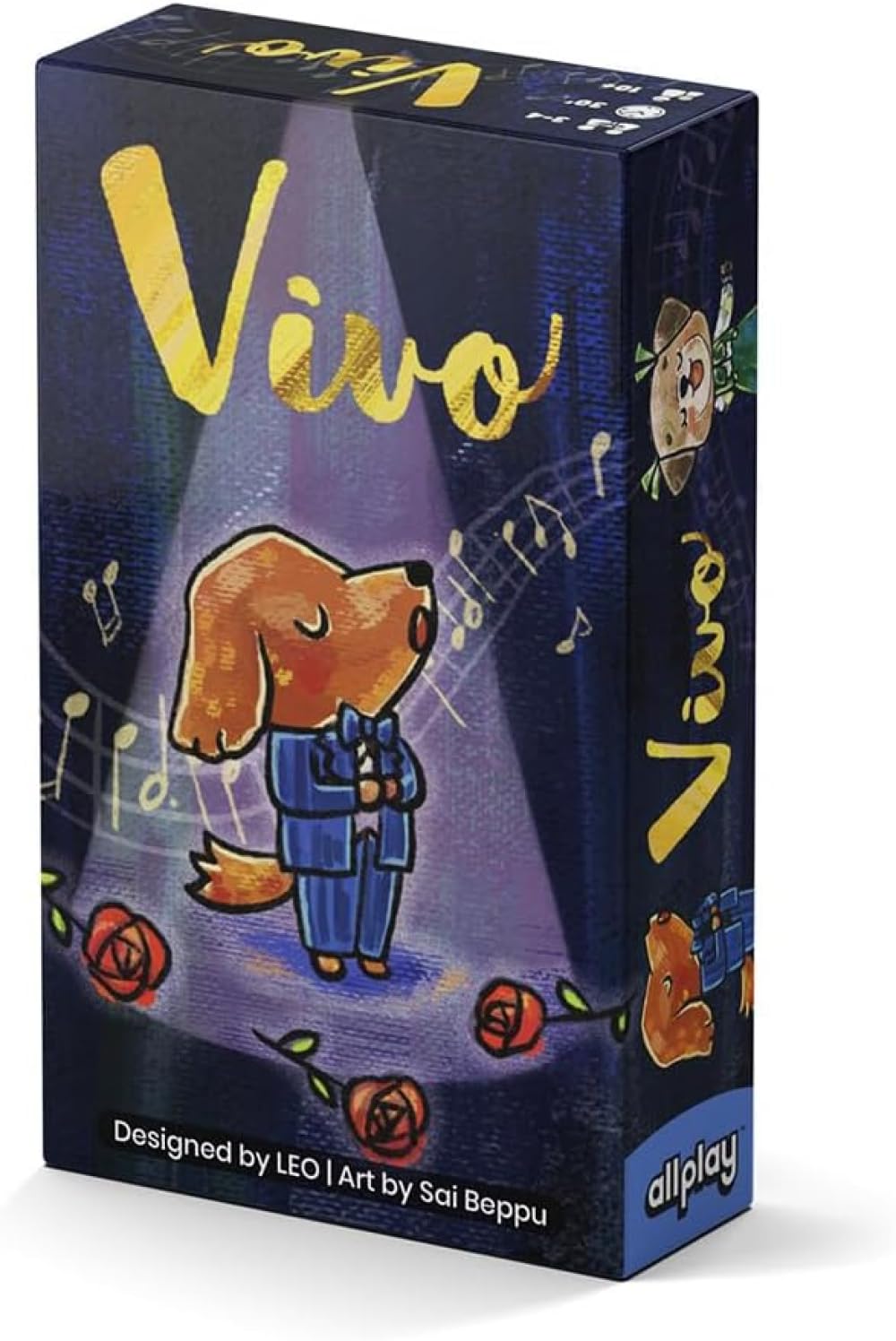 Allplay Vivo Card Game - Trick-Taking Tabletop Game with Musical Harmony Mechanics - 2-5 Players, Small Box, Fast-Paced Strategy
