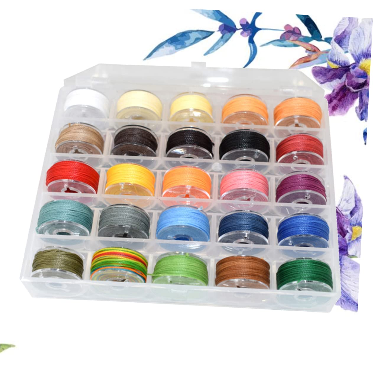 3 Cajas 25 hilo encerado llavero con marco de imagen pulsera hilo de coser hilos de coser hilo de cera de coser cordón de costura manual sutura cuerda de algodón línea de cera