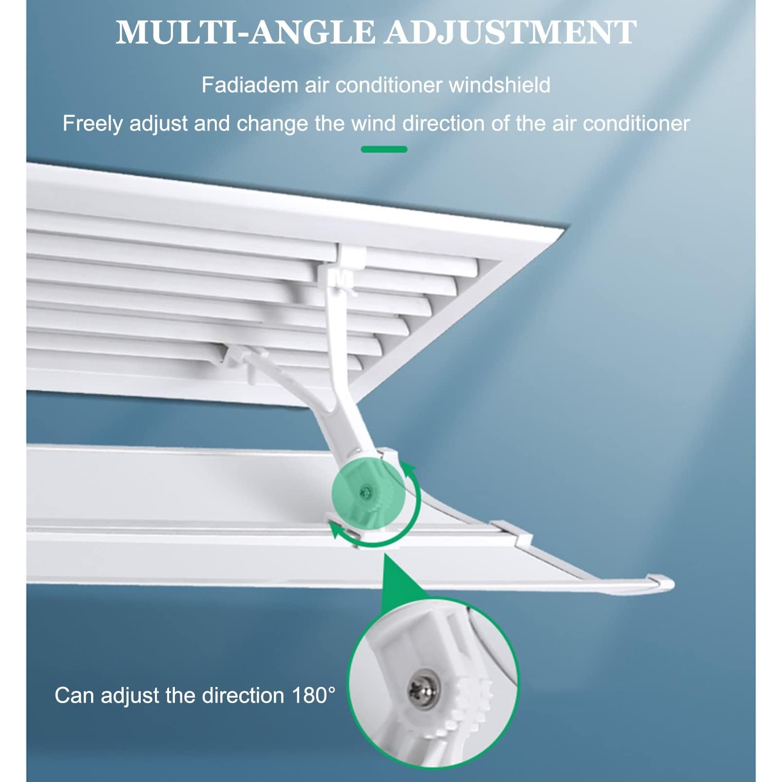 Deflettore Di Flusso For Condizionatore D'aria, Copertura For Bocchetta Di Ventilazione Centrale AC, Deflettore Anti-soffiaggio Diretto Regolabile, For Bocchette/camper/sistemi Di Climatizzazione/aria