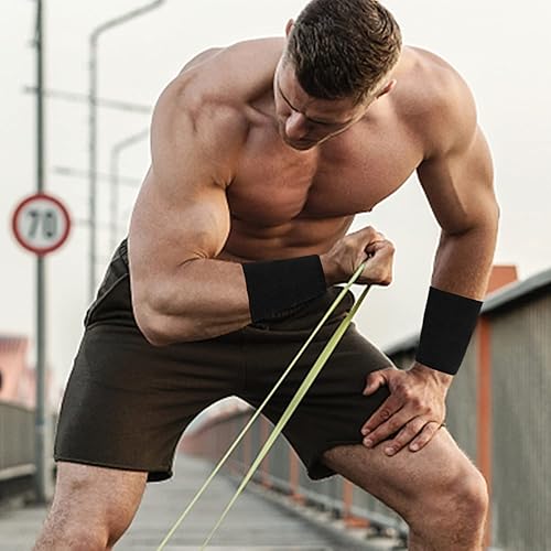 Miniatura 5 de SEXYEYE 2 pares de muñequeras de compresión para hombres y mujeres, muñequeras elásticas para tenis, tendinitis, túnel carpiano, bandas para cubrir