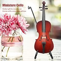 Amazon.com: 5.5In Wooden Miniature Cello Replica With Case