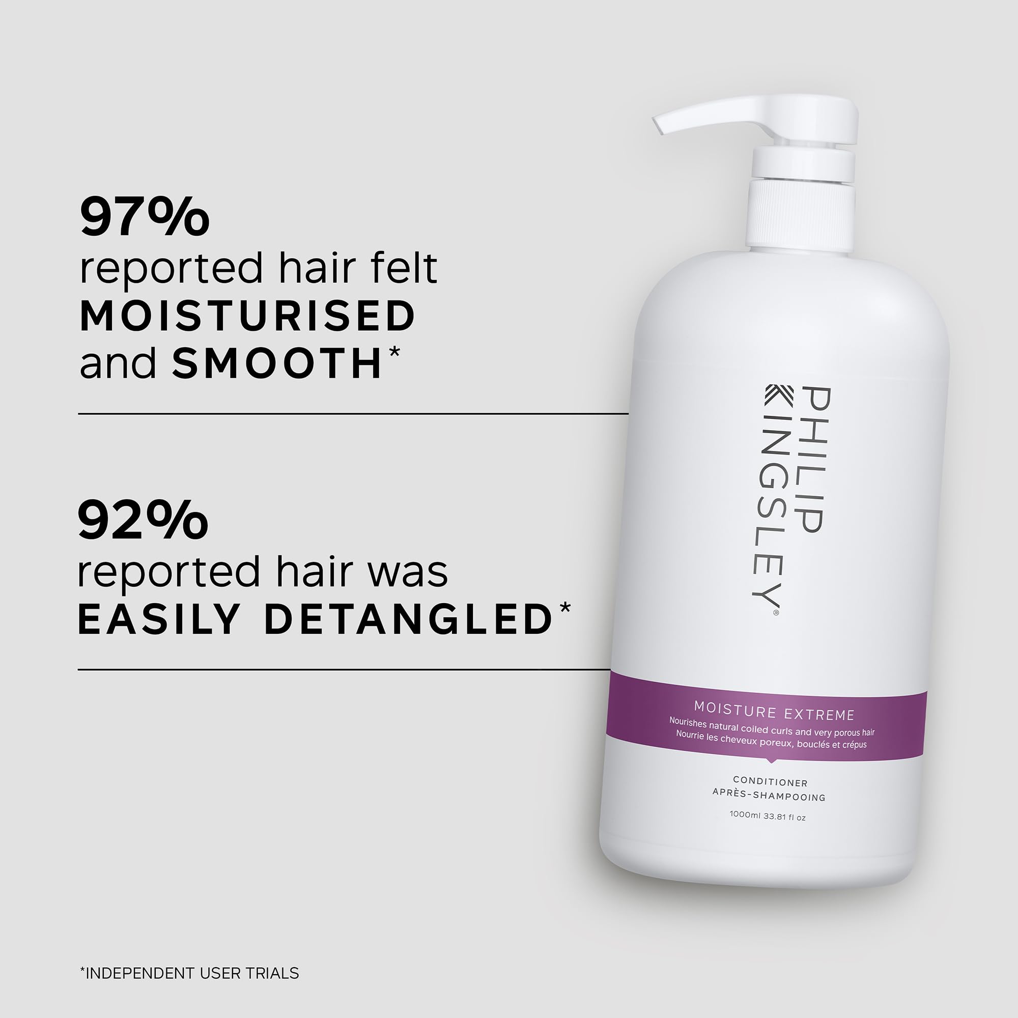 Philip Kingsley | Feuchtigkeit Extrem bereichernder Conditioner | Für lockiges, trockenes, strapaziertes Haar | Spendet Feuchtigkeit, spendet Feuchtigkeit und verleiht Glanz| 1000ml