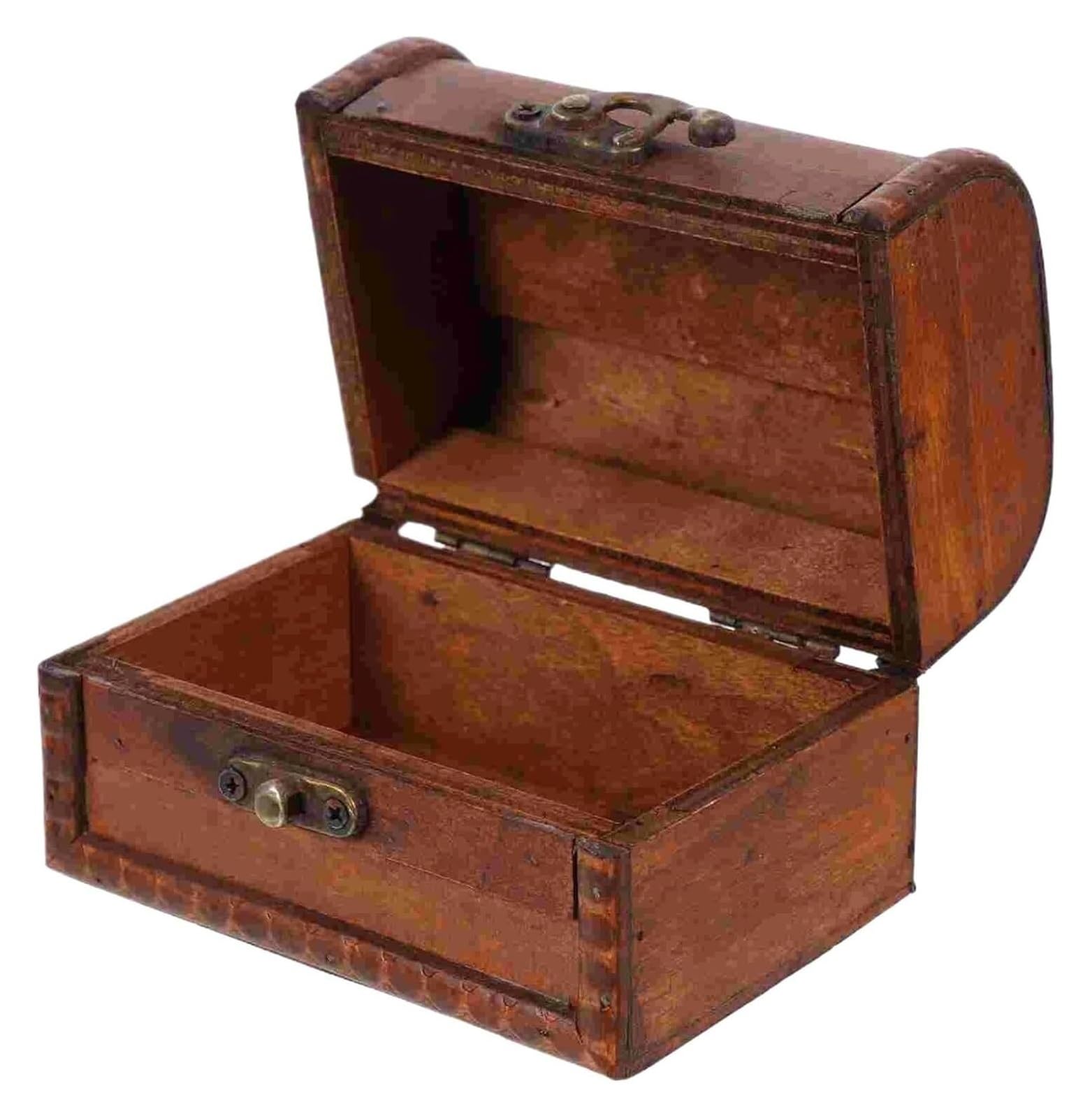 NIUSABOU Wood Jewellery Organiser, Brown Wood Accessories Storage Organizer Display Box