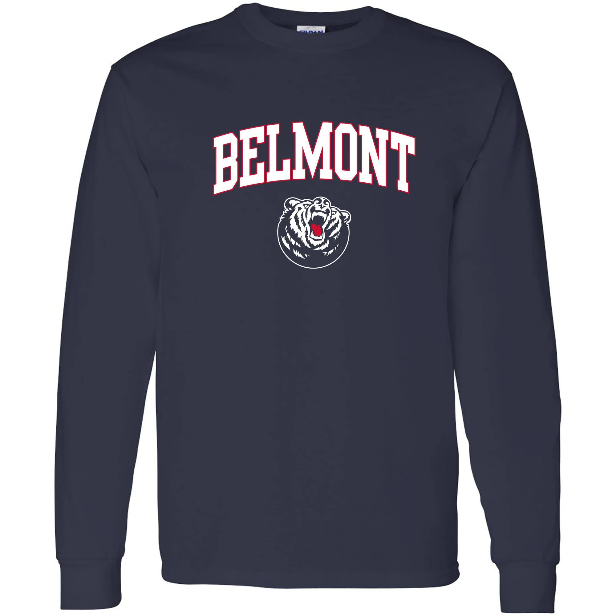 UGP Campus Apparel AL03 - Belmont University Bruins Arch Logo Long Sleeve - X-Large - Navy — image 1