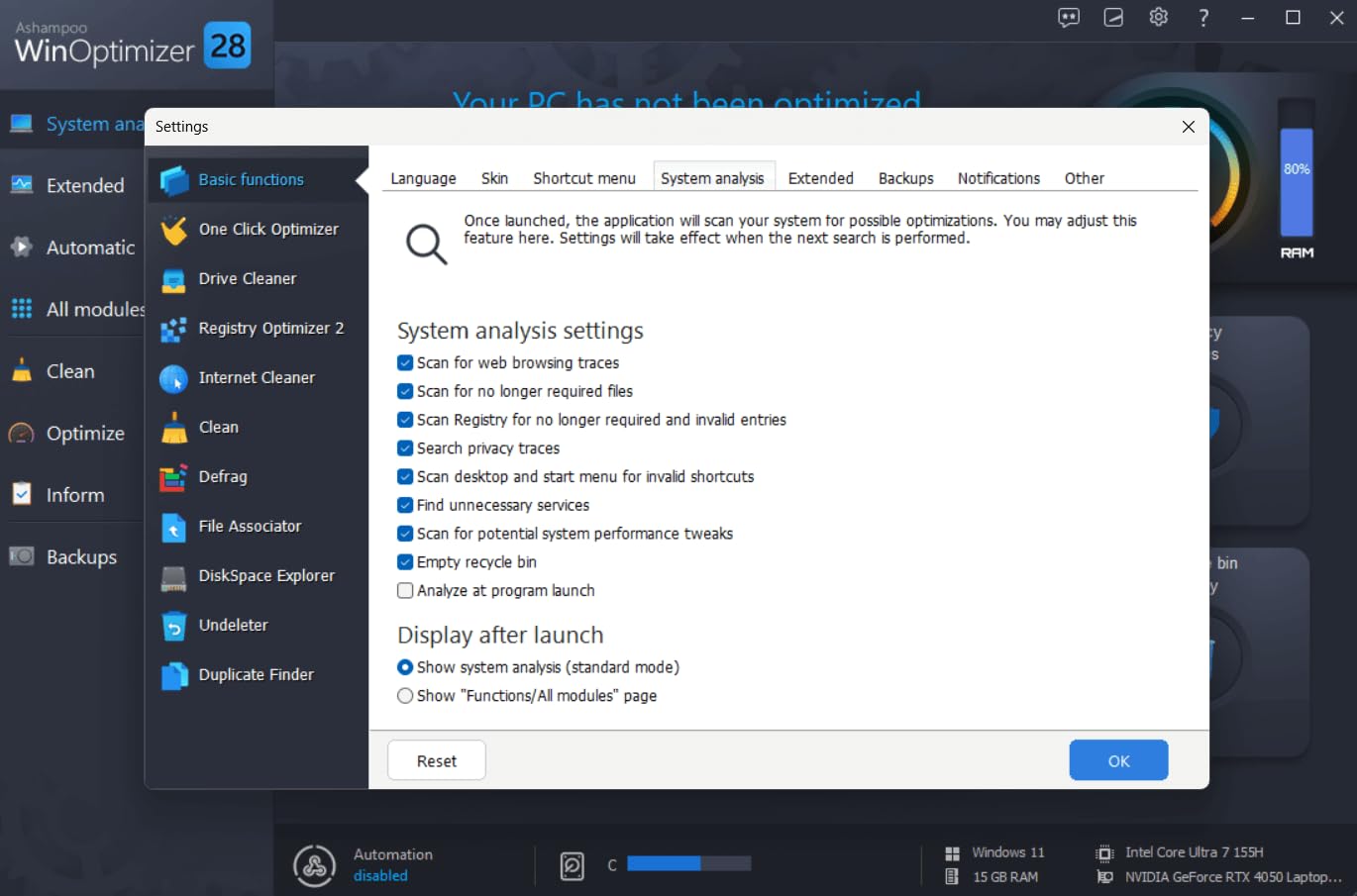 WinOptimizer 25 License for 3 PCs – Increase PC Performance, Stability & Privacy – Compatible with Windows 11, 10, 8.1, 8, 7