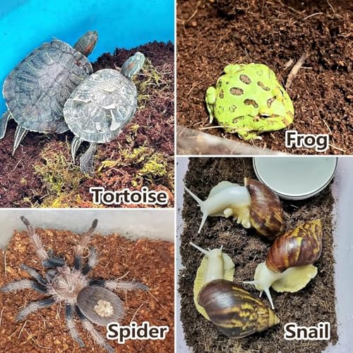 Image of BNOSDM 2PCS Reptile Soil Substrate,Fluffy Small-Strand Reptile Substrate,Natural Terrarium Bioactive Soil Bedding for Snakes, Lizards, Tortoises Tarantulas,Lizards