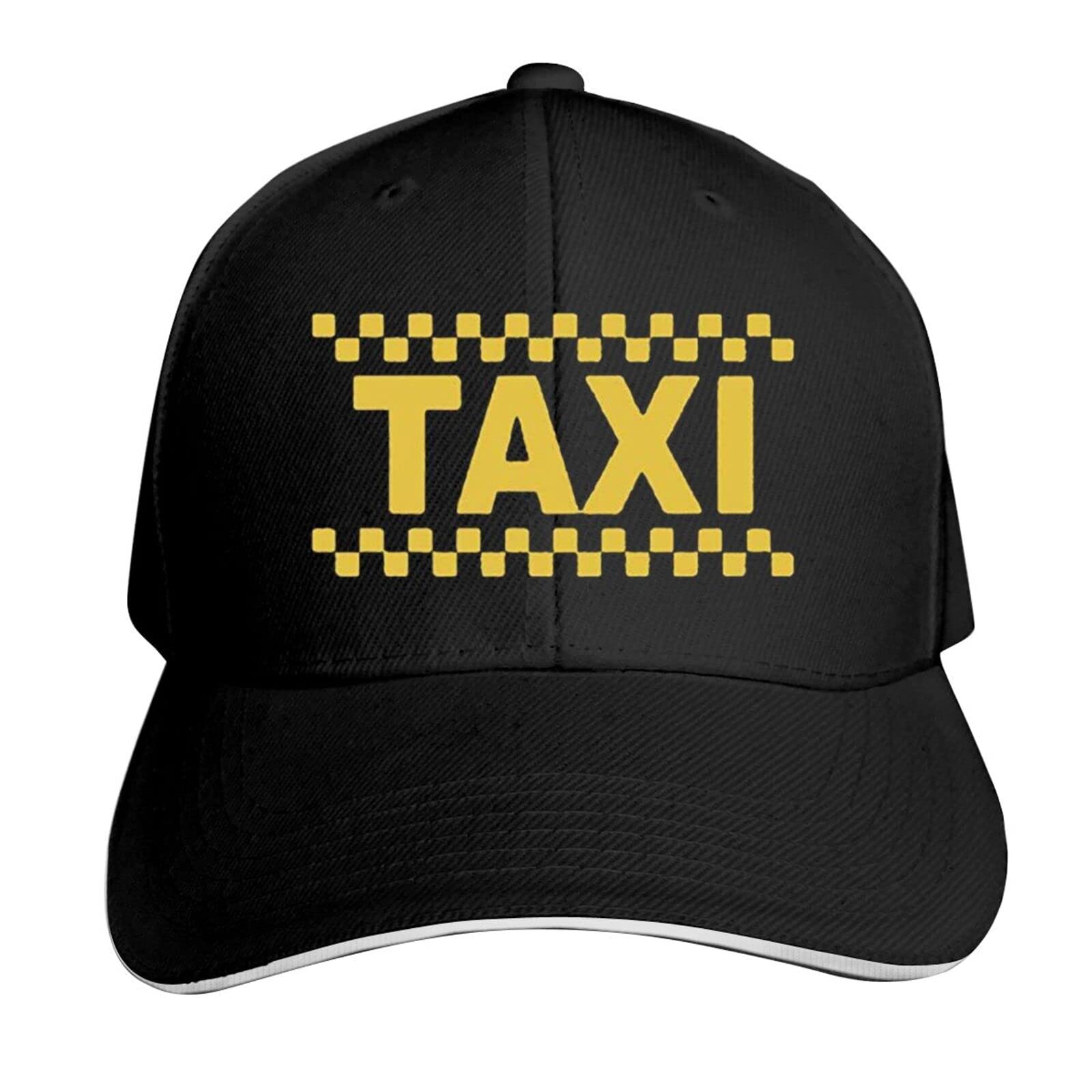 Atourdealss Unisex Black Taxi Driver Cab Hat Baseball Cap Duck Tongue Cap Outdoor Cap Fashion