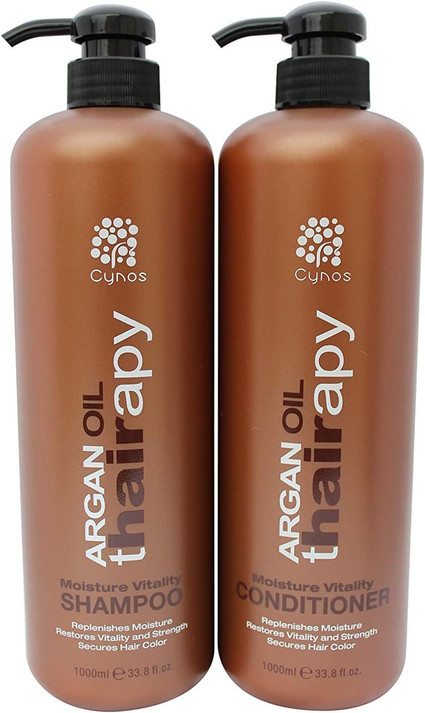 Moroccan Argan Oil Shampoo and Conditioner Set (2 x 33 oz.) Ultra Hydrating Volumizing & Moisturizing, 100% Safe for Color Treated Hair, UV Protection. Salon Quality For Men & Women All Hair Types