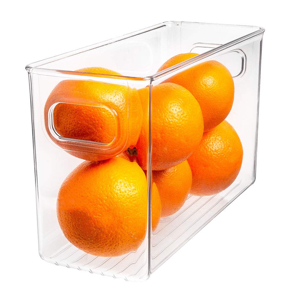 OrgSmart Clear Organizer Container for Fridge and Pantry Storage, Food, Drinks, Snacks, Laundry