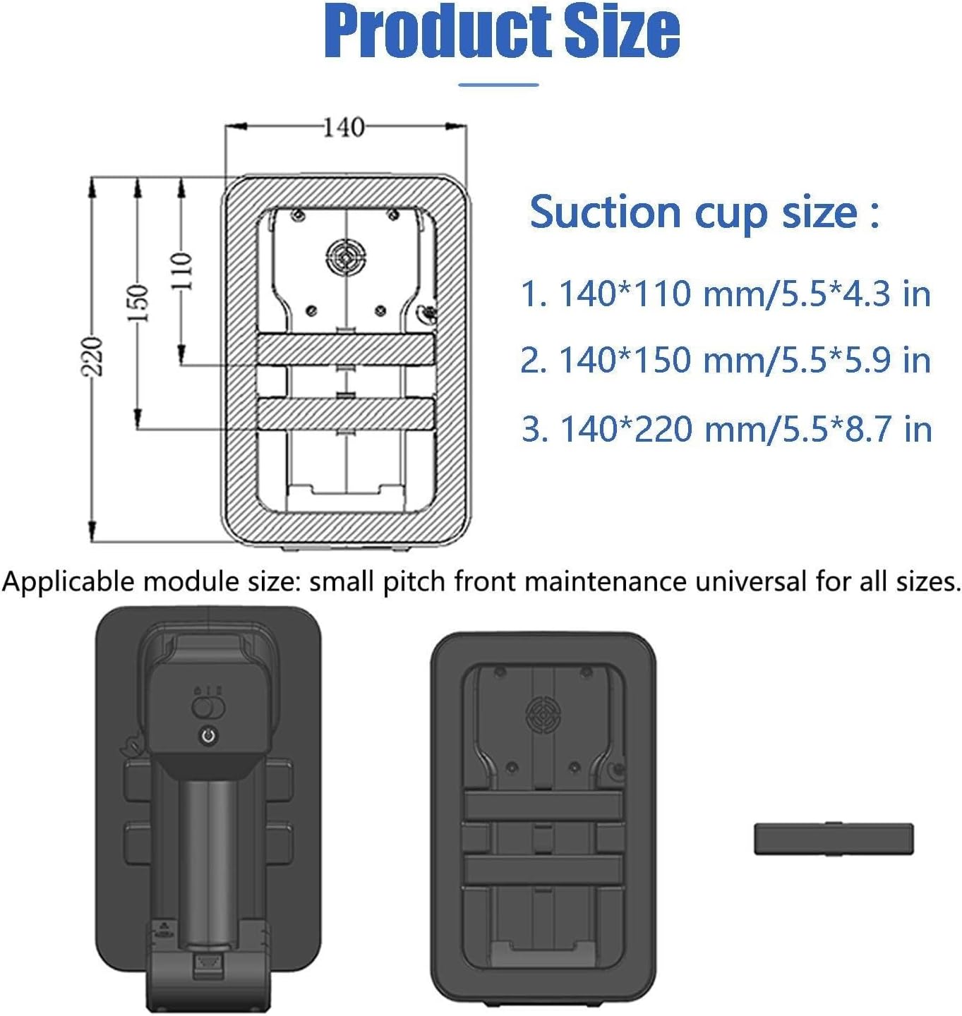 Electric LED Display Front Maintenance Vacuum Suction Cup, Multifunctional Suction Cup Tool, 66lbs Load Capacity, Rechargeable for Curved Screen, Floor Tile Screen