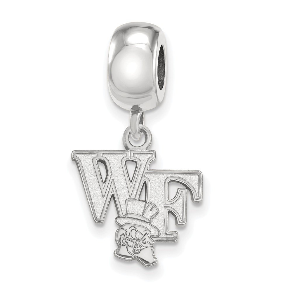 Wake Forest Bead Charm Small (1/2 Inch) Dangle (Sterling Silver)