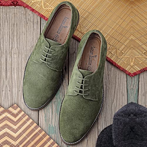 Image of LOUIS STITCH Italian Suede Leather Shoes Laceup British Style Handcrafted Casual Shoe for Men (SXSUPL)