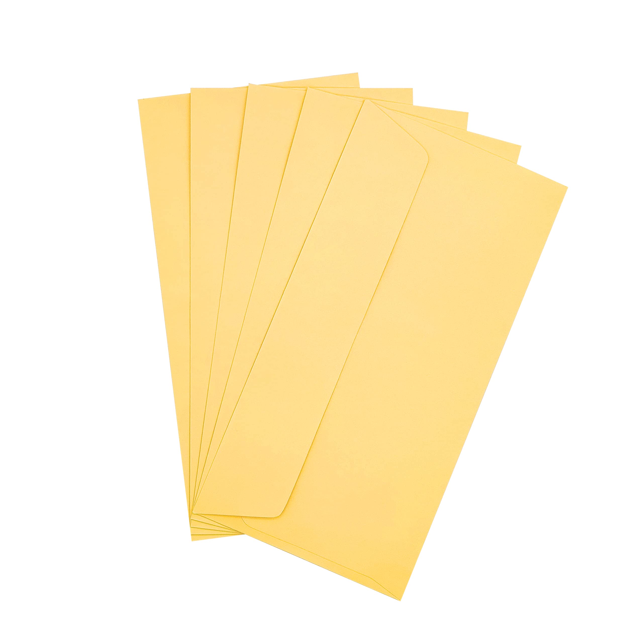 Raylu Paper® - 20 Small Coloured Envelopes with Adhesive Closure and No Window for Party, Wedding, Birthday or Christmas Colourful Envelopes DL 110 x 220 mm (Cream)