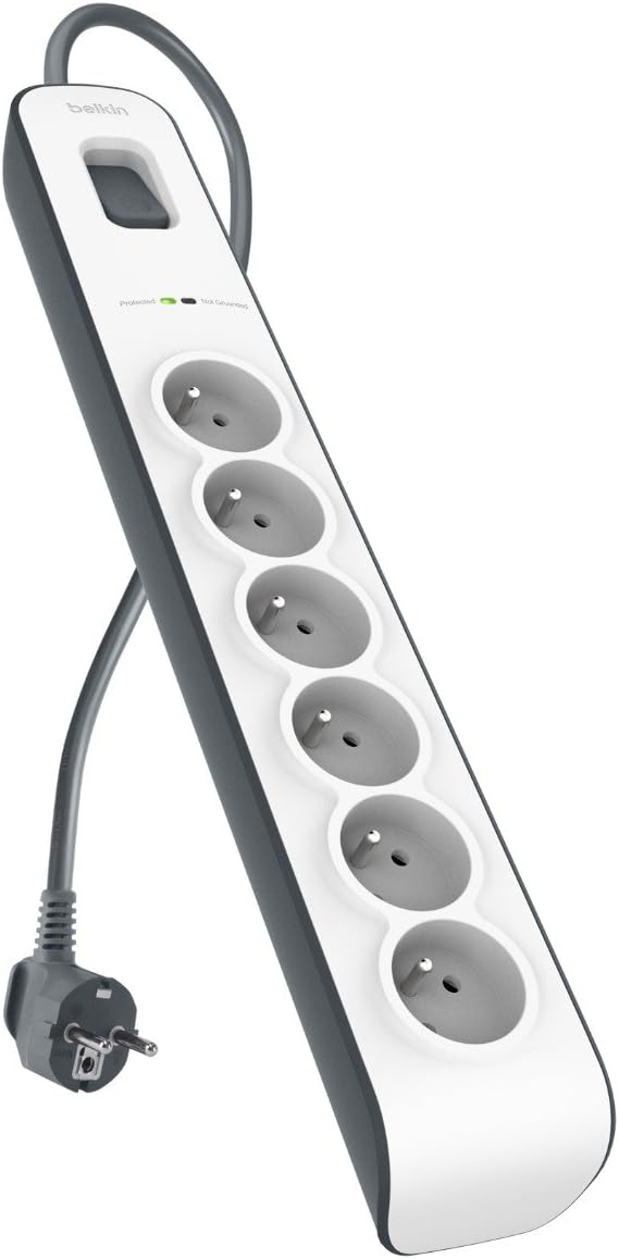 Product image of Belkin Parafoudre 6 prises, 650 Joules, cordon 2 m Blanc