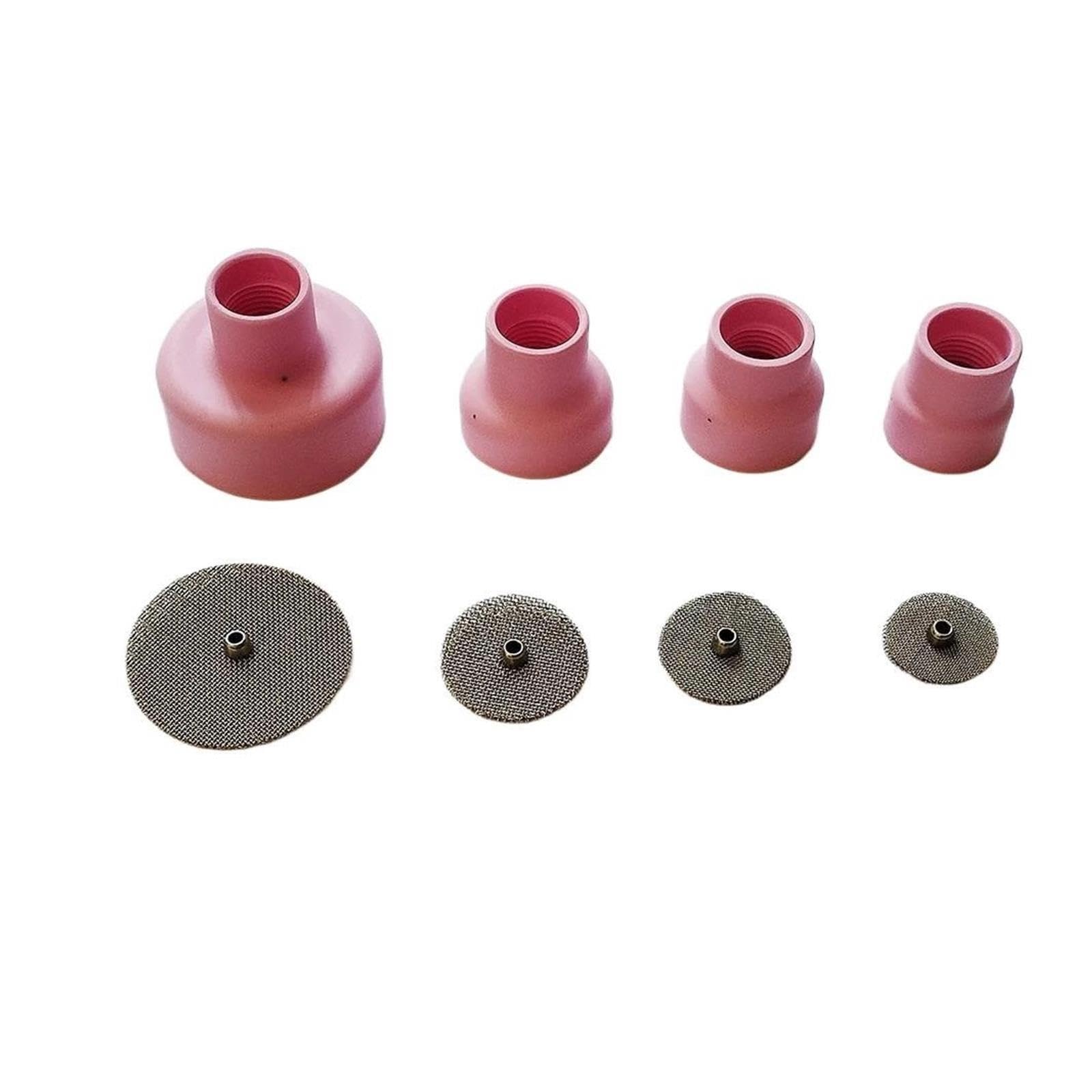 Tig Welding Nozzle Cup With Mesh For WP9/20/17/18/26 Torch(2.4mm,PINK 4PCS)