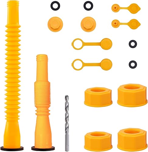 9 boquillas de repuesto para latas de gasolina, boquillas de gas para gasolina de 5 galones, kit de boquilla de lata de gas de estilo antiguo con