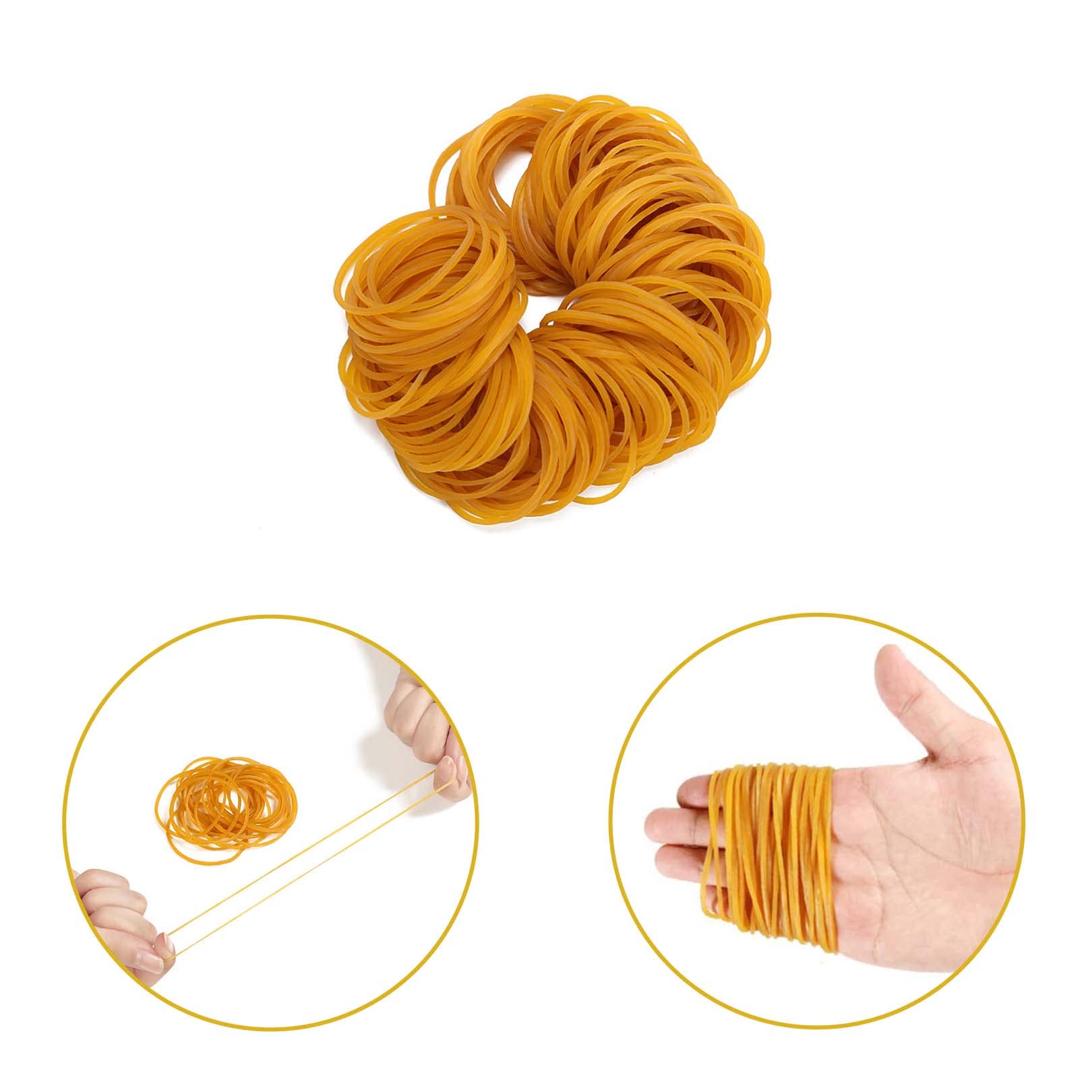 Gunwon Gummibänder aus Naturkautschuk, strapazierfähig, gelb, 38 mm, 100 Stück