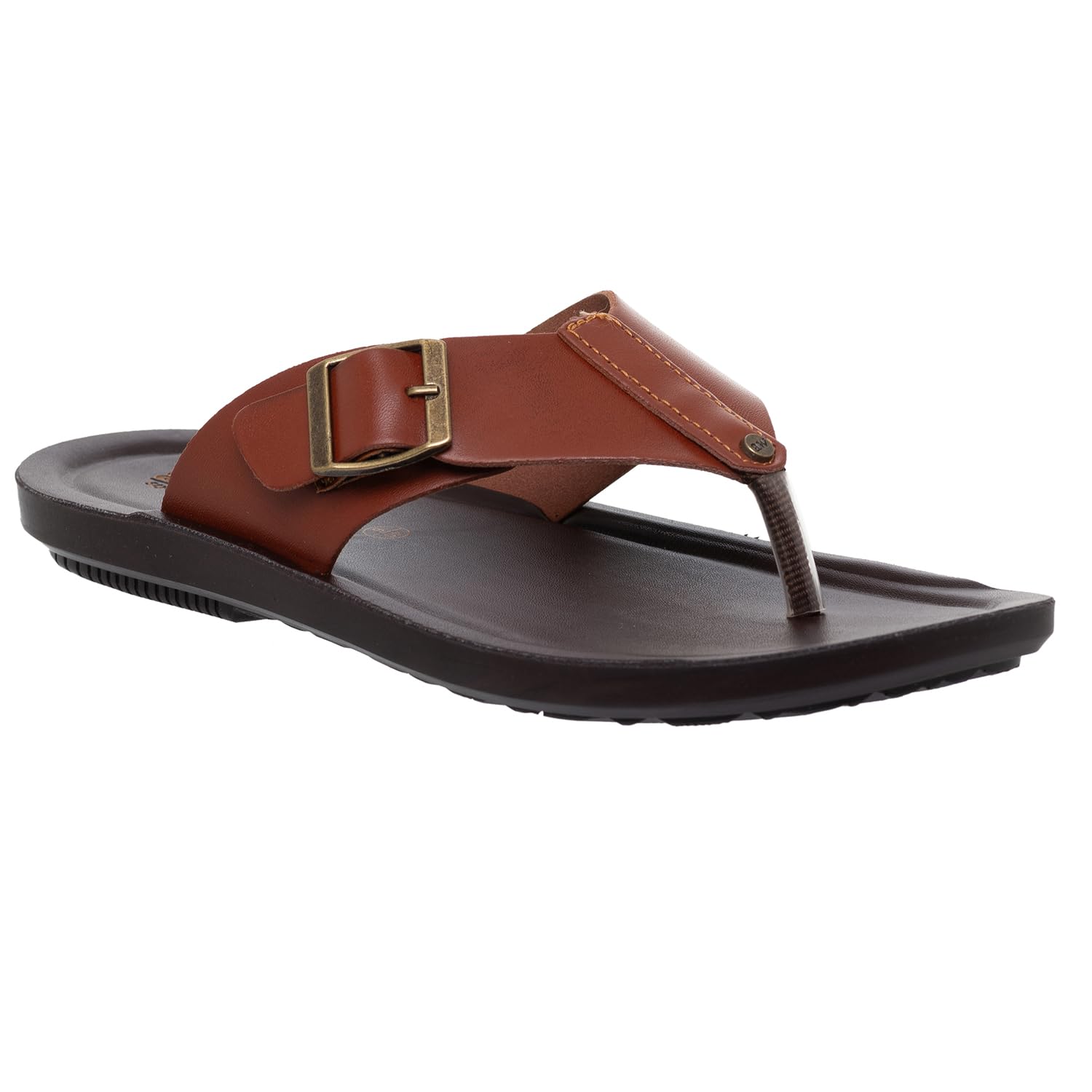 AEROWALK Stylish T-Shape Fashion Slipper for Men | Comfortable | Lightweight | Anti Skid | Casual Office Footwear (NV22_TAN_45) (B0CQFW6TGF) Amazon Price History, Amazon Price Tracker