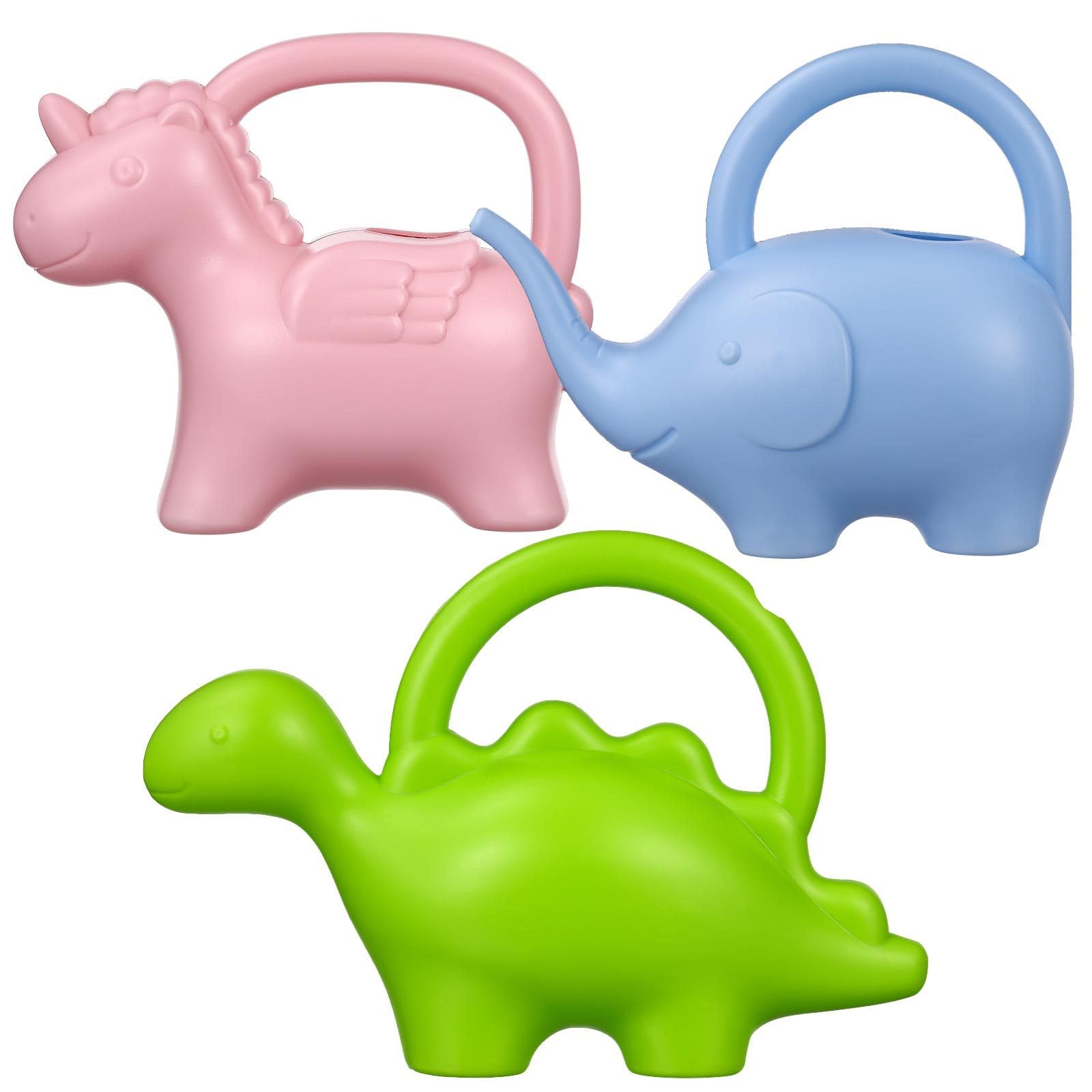 Arrosoirs Arrosoir Pratique Ensemble de 3 pour Garçon et Filles en Plastique Bleu, Forme d'animaux pour Plantes D'intérieur et D'extérieur