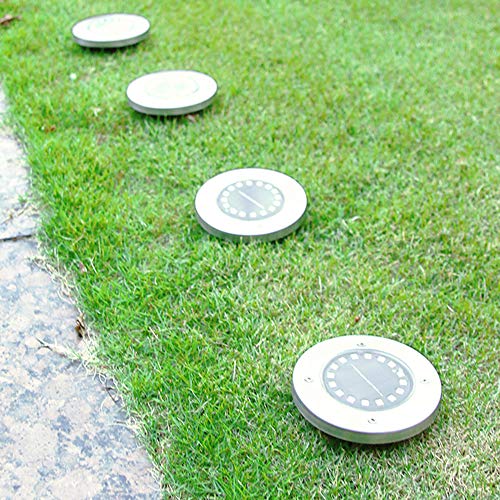 Ajcoflt Luz de solo solar 16LED Lâmpada de gramado para iluminação de paisagens ao ar livre IP65 Luz