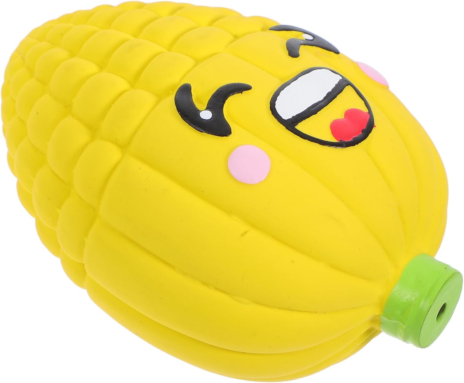 ERINGOGO Squeaky Tough Latex Dog Chew with Laughing Corn Vegetable Face, Interactive Teething for Small Puppies and Aggressive Chewers, Sturdy Pet for Chewing and Play